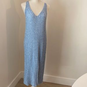 Eloquii 14/16 Ribbed Midi Dress.  Baby Blue.  Never Worn!